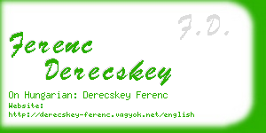 ferenc derecskey business card